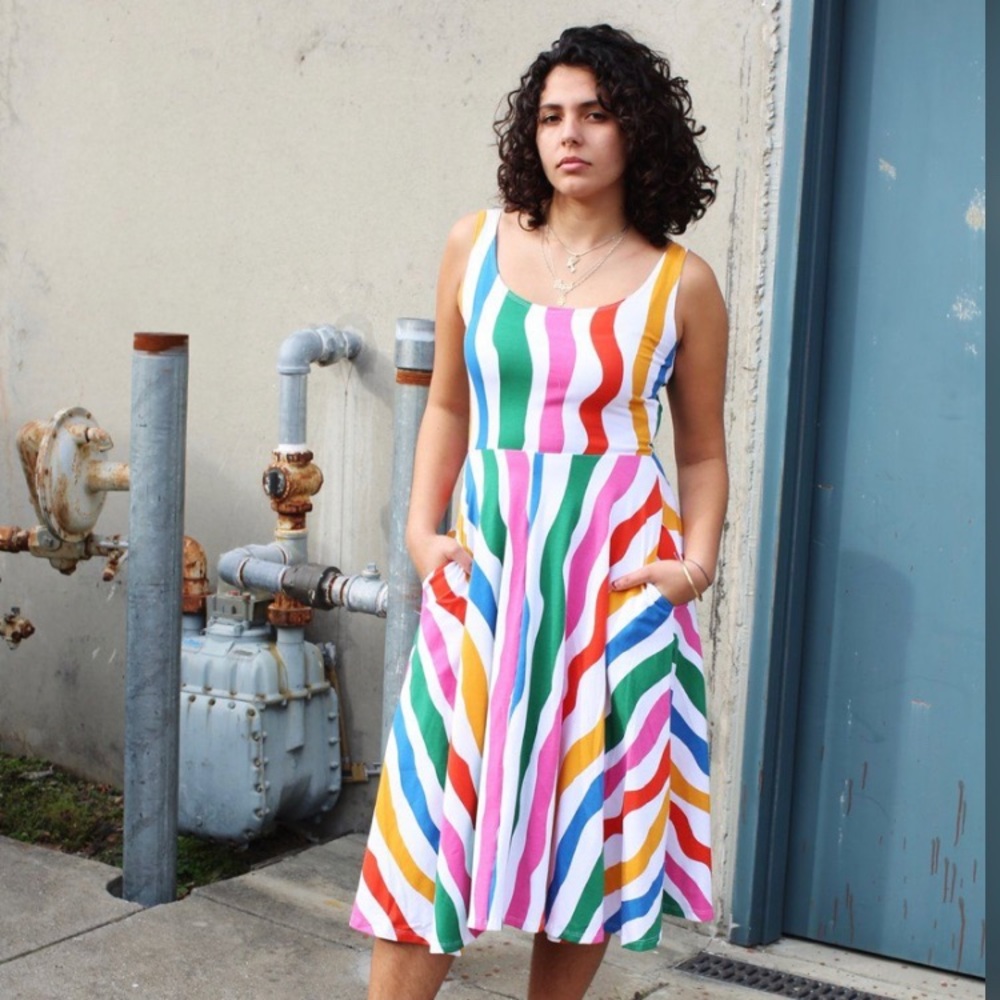 GORGEOUS NWT Nooworks Salvation Stripe Dress🌈